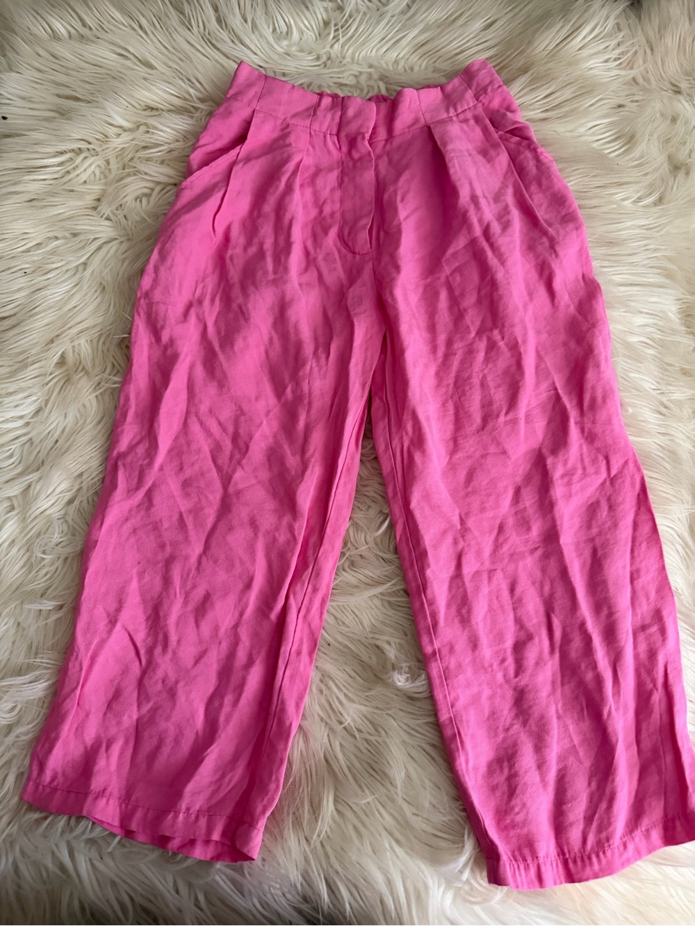 ZARA Girls Pink Wide Leg Pants